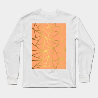 CORAL Design Geometric Pattern Long Sleeve T-Shirt